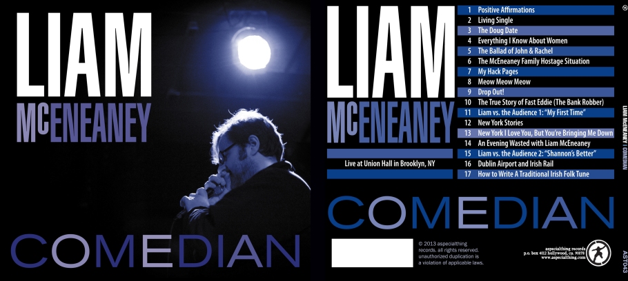 Comedian album cover front and back